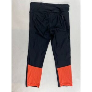 Under Armour Pants Women's Size S Black Orange Capri Leggings Pull On Stretch